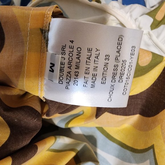 Double J Choux Dress Ciccio in Cotton Popeline NWT Dark Mustard Med - Picture 8 of 12